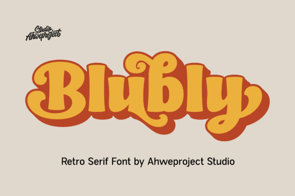 Blubly: A Bold Retro Serif Font for Standout Digital Headlines