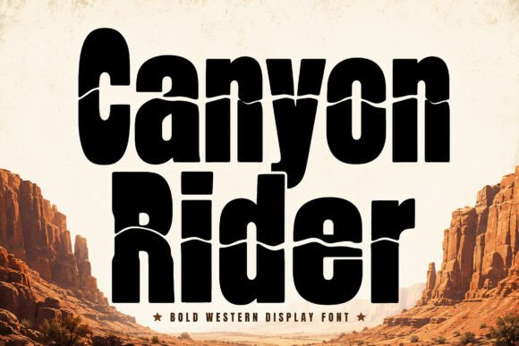 Canyon Rider: A Bold Display Font for Digital Branding