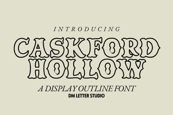 Caskford Hollow: A Vintage Western Display Font for Handmade Charm