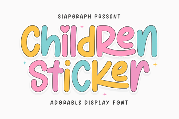 Children Sticker: A Playful Display Font for Digital Branding