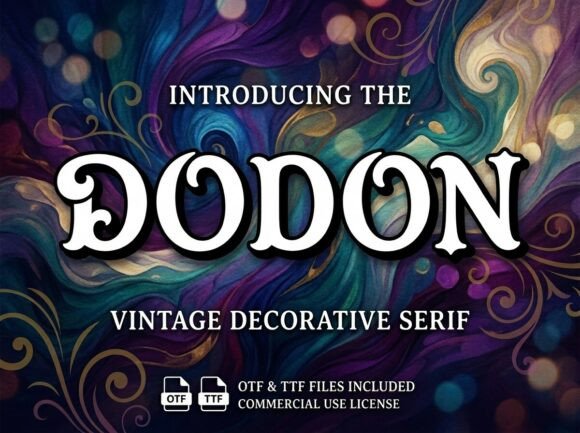 Dodon: A Vintage Display Font for Handmade Charm
