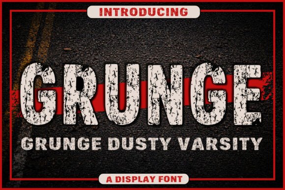Grunge Dusty Varsity: A Bold Display Font for Digital Branding