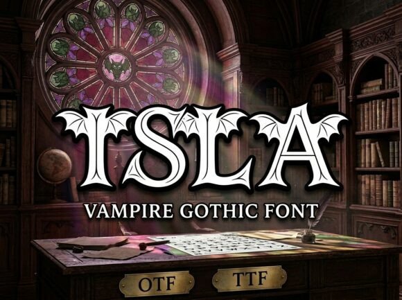 Isla: A Vampire Gothic Display Font for Bold Brand Moments