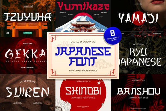 Japanese Bundle: A Display Font for Handmade Labels & Printables