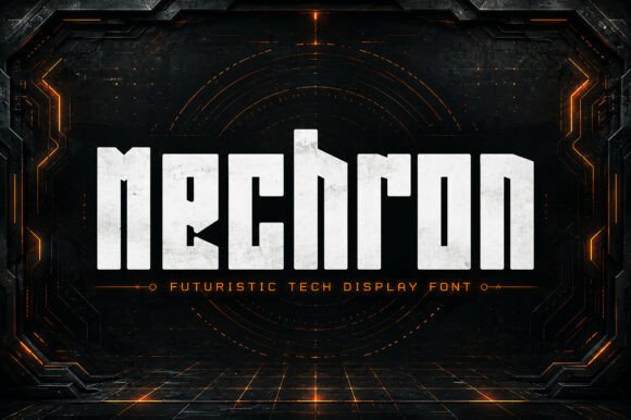 Mechron: A Futuristic Display Font for Bold Digital Branding
