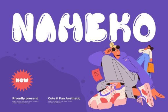 Nameko: A Playful Bubble Typeface for Modern Branding