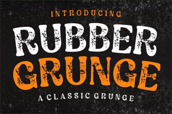 Rubber Grunge: A Bold Display Typeface for Memorable Branding