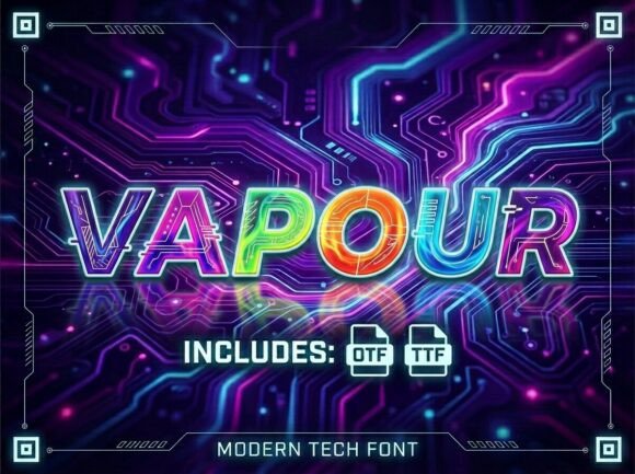 Vapour: A Cybernetic Display Typeface for Digital Branding