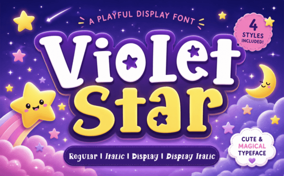 Violet Star: A Display Font That Earns Its Shine