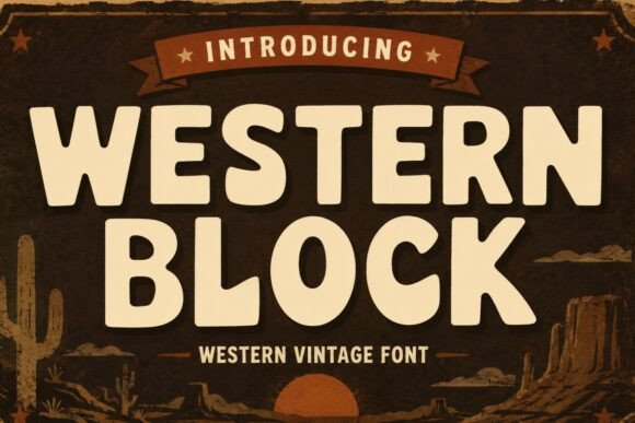 Western Block: A Bold Vintage Display Font for Authentic Branding